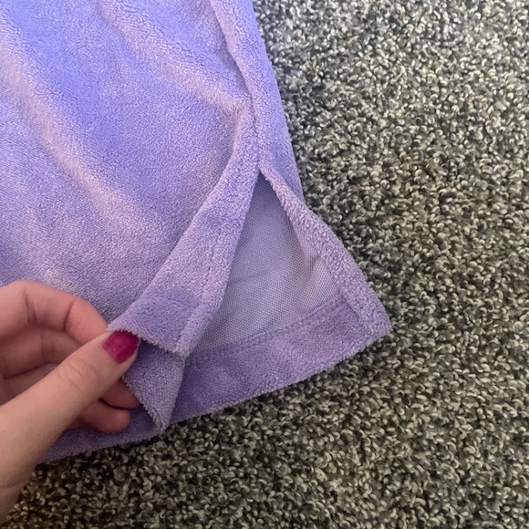 New Stan Herman Purple Zip Up Short Sleeve Robe Gown With Pockets M - Picture 6 of 14